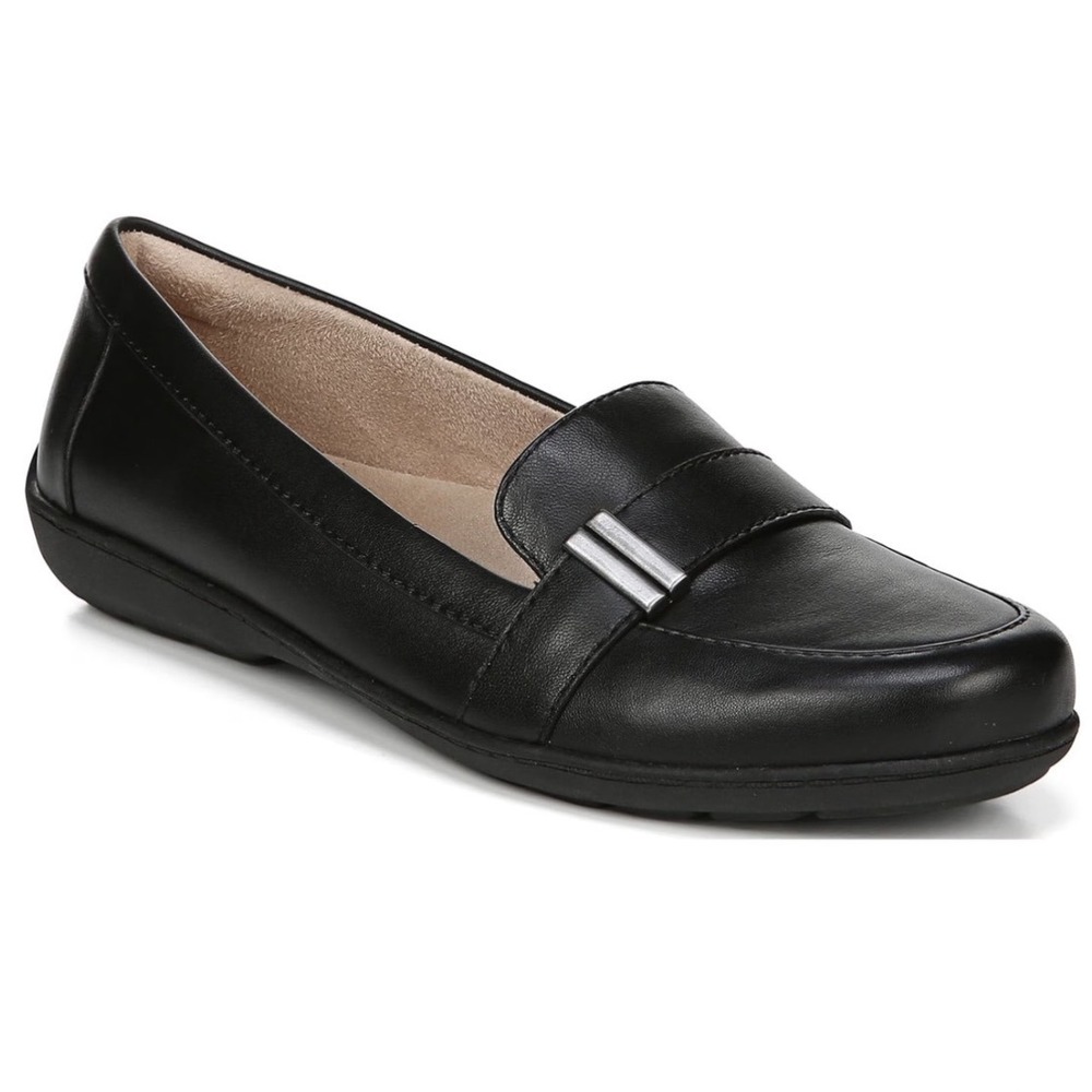 SOUL Naturalizer Kentley Black Leather Slip On Loafers Flats Women's Size 9